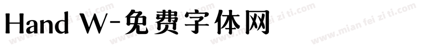 Hand W字体转换